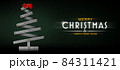 Christmas Card with a Small Metallic Christmas Tree 84311421