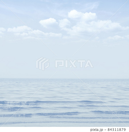 Hazy blue sea landscape.Marine background. 84311879