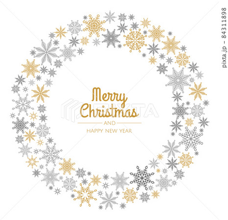 Merry Christmas Abstract Card with snowflake. Xmas sale, holiday web banner. 84311898