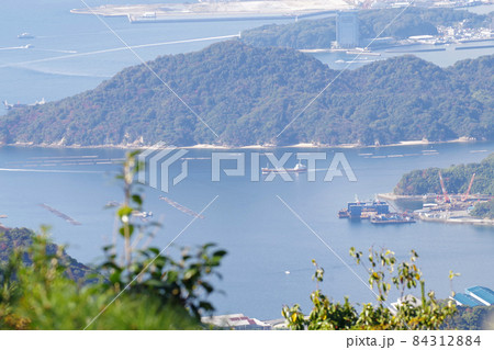 絵下山から眺めた秋の広島湾の景色 絵下山から眺めた秋の広島湾の景色 84312884