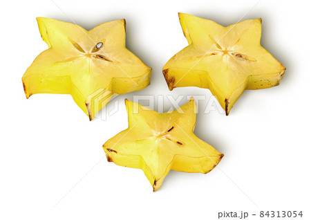 Three slices of carom isolated on white Three slices of carom isolated on white 84313054