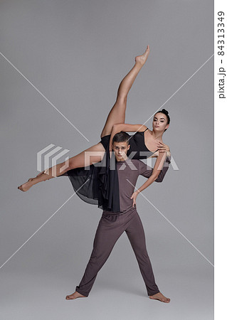 Man Practising Ballet Pose Looking Up High-Res Stock Photo - Getty Images