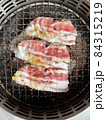High quality wagyu beef called karubi grilled on oven. 84315219