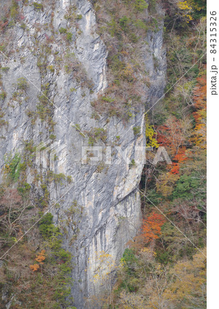 下帝釈峡太郎岩の紅葉の景色 下帝釈峡太郎岩の紅葉の景色 84315326