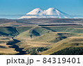 Mountain Elbrus beautiful nature landscape, View at long distance. 84319401