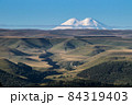 Big snowy mountain Elbrus beautiful nature landscape, Long distance view. 84319403