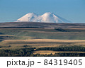 Elbrus mountains beautiful nature landscape, View at long distance. 84319405