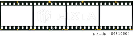 Four pictures Film strip texture with blank space 84319604