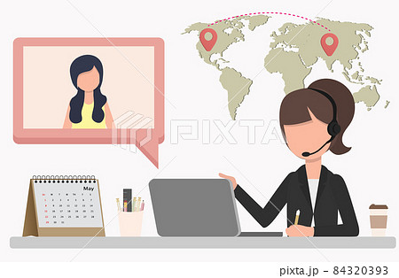 Call center staff contact the customer  84320393