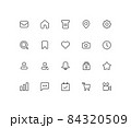 minimal outlines-icons　シンプルなアウトライン ミニマルアイコン 84320509