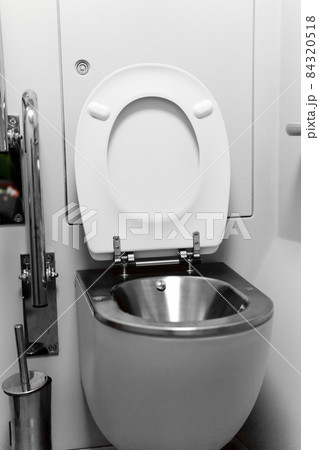 vacuum toilet in a passenger train carriage vacuum toilet in a passenger train carriage 84320518