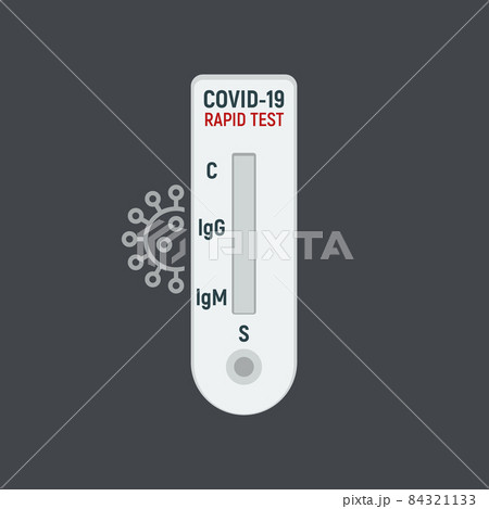 Covid rapid test antibody kit. PCR corona virus rapid test vector icon 84321133