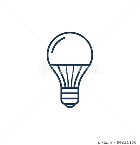 LED bulb line icon. Light flashlight led vector economic energy idea logo LED bulb line icon. Light flashlight led vector economic energy idea logo 84321150