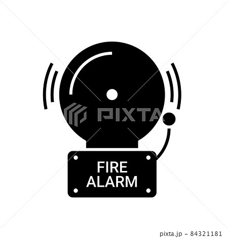 Fire alarm emergency vector icon. Fire alert danger symbol 84321181