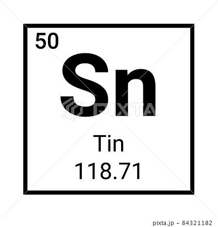 Tin element chemical melting science table mendeleev vector chemistry 84321182