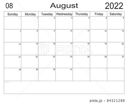 Planner August 2022. Empty cells of planner. Monthly organizer. Calendar 2022 Planner August 2022. Empty cells of planner. Monthly organizer. Calendar 2022 84321289