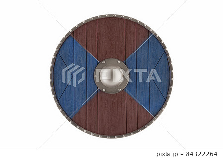 Round colored shield isolated on white background with clipping path Round colored shield isolated on white background with clipping path 84322264
