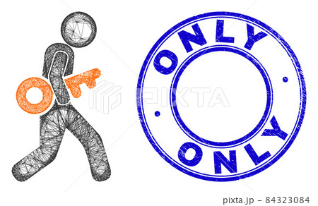 Distress Only Stamp and Net Irregular Mesh Thief Steal Key Icon 84323084