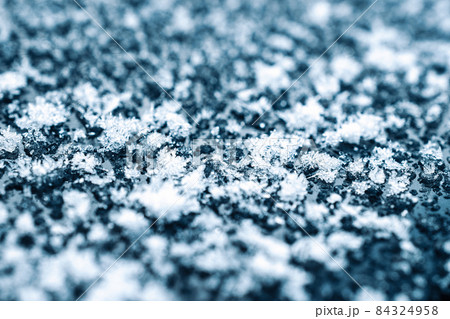 Frosting macro. Cold snow winter background. Blue crystal frozen abstract pattern. White frost ice texture. Frosting macro. Cold snow winter background. Blue crystal frozen abstract pattern. White frost ice texture. 84324958