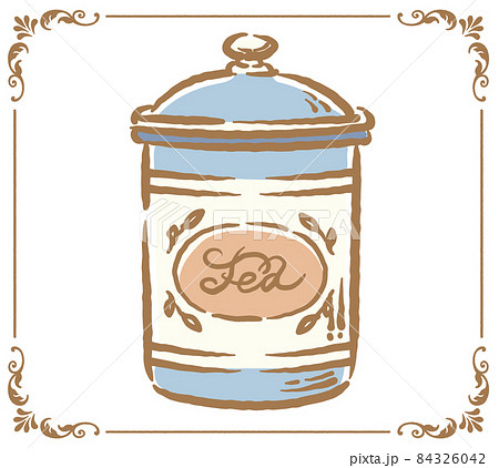 アンティークな紅茶缶。ベクターイラスト素材のイラスト素材 [84326042] - PIXTA