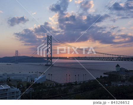 兵庫県 【明石海峡大橋】夕空 Akashi Kaikyo Bridge, Hyogo, Japan 兵庫県 【明石海峡大橋】夕空 Akashi Kaikyo Bridge, Hyogo, Japan 84326652