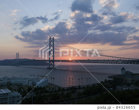 兵庫県 【明石海峡大橋】夕空 Akashi Kaikyo Bridge, Hyogo, Japan 兵庫県 【明石海峡大橋】夕空 Akashi Kaikyo Bridge, Hyogo, Japan 84326655