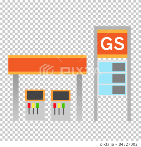 Illustration of a gas station. Illustration of a gas station. 84327002