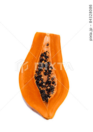 Papaya on white background 84328086