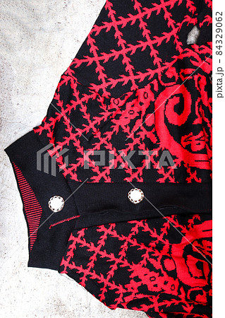 red colored sweater stock on factory for winter sell 84329062