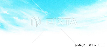 すじ雲の空　巻雲　水彩画 84329366