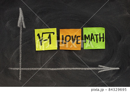 I love math - concept on blackboard I love math - concept on blackboard 84329695