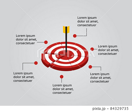 Goal template for infographic for presentation for 6 element 84329735