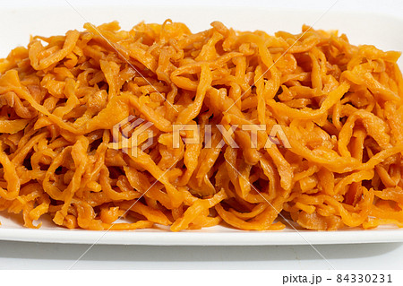 Pickle Turnip in plate on white background. 84330231