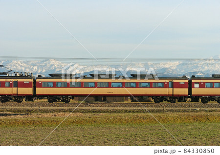 北陸本線　美川ー加賀笠間　JR西日本　485系　A02編成（京都）　⑤　モハ485-72　海側 84330850