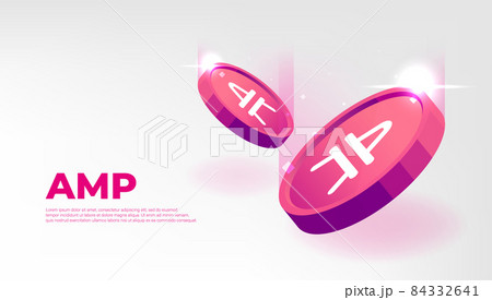 AMP crypto currency themed banner. 84332641