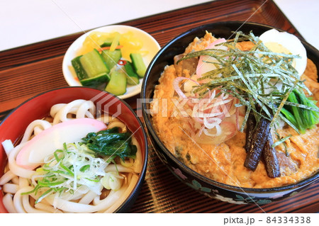 卵とじの山菜丼定食 84334338