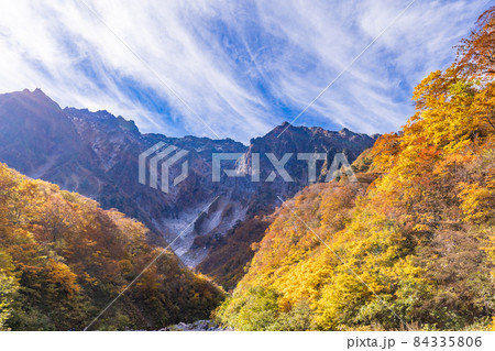 （群馬県）谷川岳　一ノ倉沢の紅葉 84335806