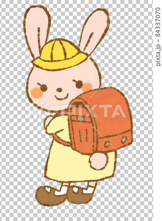 兔子小學女生插畫 84337070