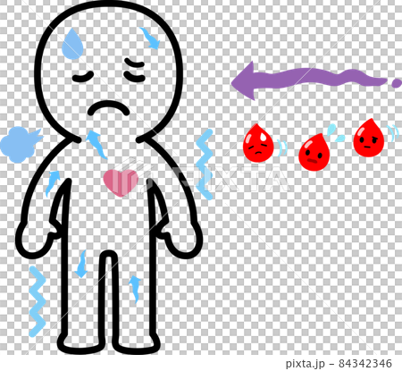 Image of a person with poor blood circulation and circulation Image of a person with poor blood circulation and circulation 84342346