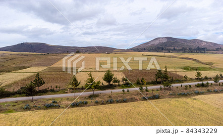 Gorgeous view of the road in the Peruvian Andes Gorgeous view of the road in the Peruvian Andes 84343229