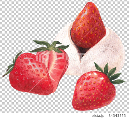 Wagashi Japanese Sweets Watercolor 84343553