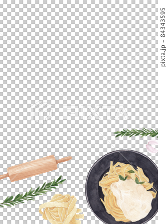 Pasta and Spaghetti frame Watercolor Pasta and Spaghetti frame Watercolor 84343595