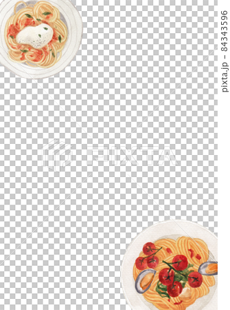 Pasta and Spaghetti frame Watercolor Pasta and Spaghetti frame Watercolor 84343596