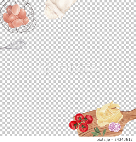 Pasta and Spaghetti frame Watercolor Pasta and Spaghetti frame Watercolor 84343612