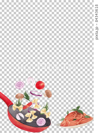 Pasta and Spaghetti frame Watercolor Pasta and Spaghetti frame Watercolor 84343618