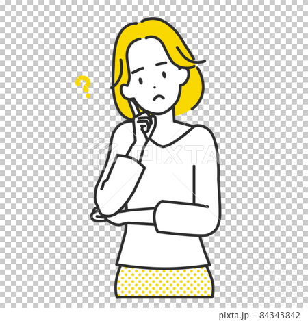 疑問に思う女性イラスト  84343842