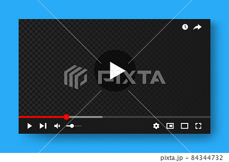 Video full frame element mockup template. Multimedia player interface. Video player interface design template for social media webpage. Video full frame element mockup template. Multimedia player interface. Video player interface design template for social media webpage. 84344732