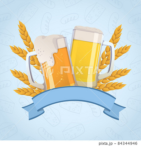 Beer background, place for advertising text, web template - Vector 84344946