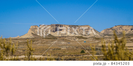 Spain, Navarre, Arguedas, Bardenas Reales desert, natural park classified as Biosphere Reserve by Spain, Navarre, Arguedas, Bardenas Reales desert, natural park classified as Biosphere Reserve by 84345203