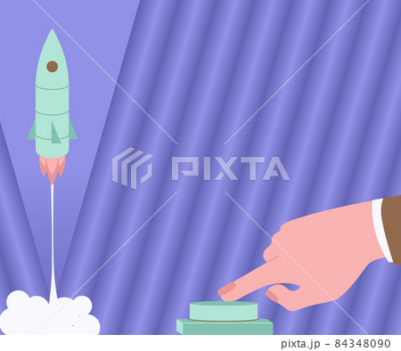 Man Hand Pressing Button To Launch Rocket To Space For New Horizons. Businessman Pushing Switch To Commence The Space Shuttle To The Skies For Better Ideas. Man Hand Pressing Button To Launch Rocket To Space For New Horizons. Businessman Pushing Switch To Commence The Space Shuttle To The Skies For Better Ideas. 84348090